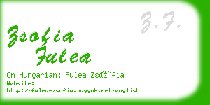 zsofia fulea business card